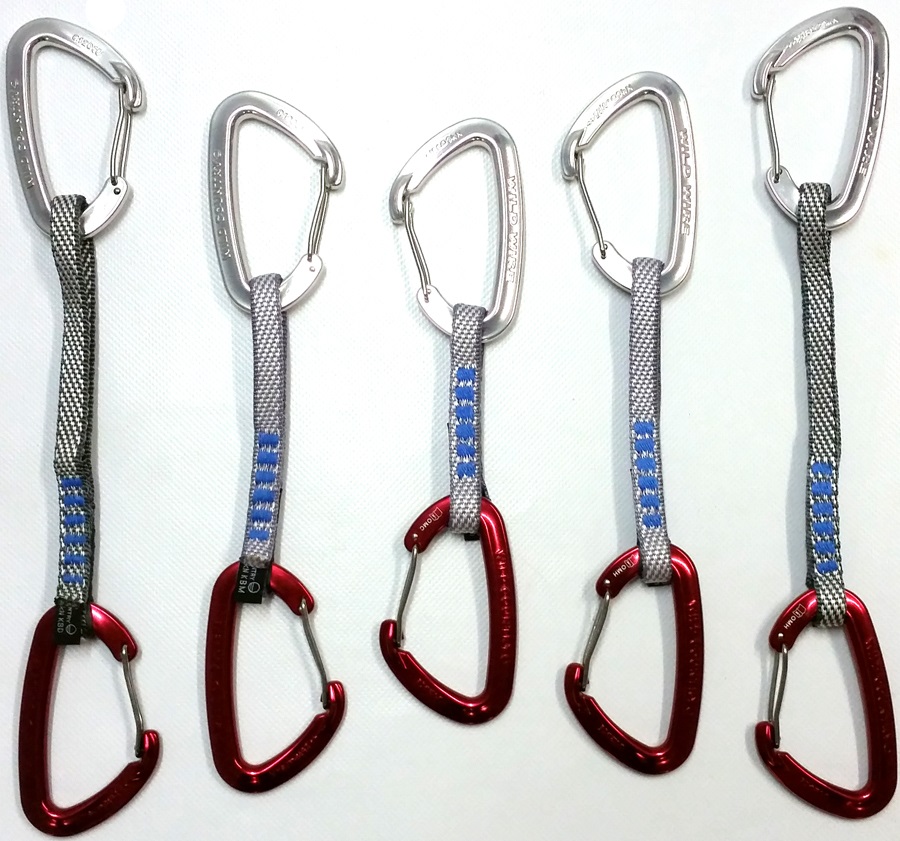 Wild Country Wild Wire Climbing Quickdraw, 5 Pack, Red/Grey